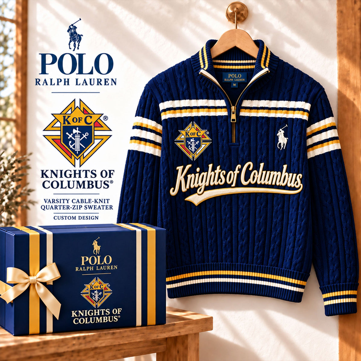 Premium Cable-Knit Quarter-Zip Sweater HANNN TND KOC 3010263
