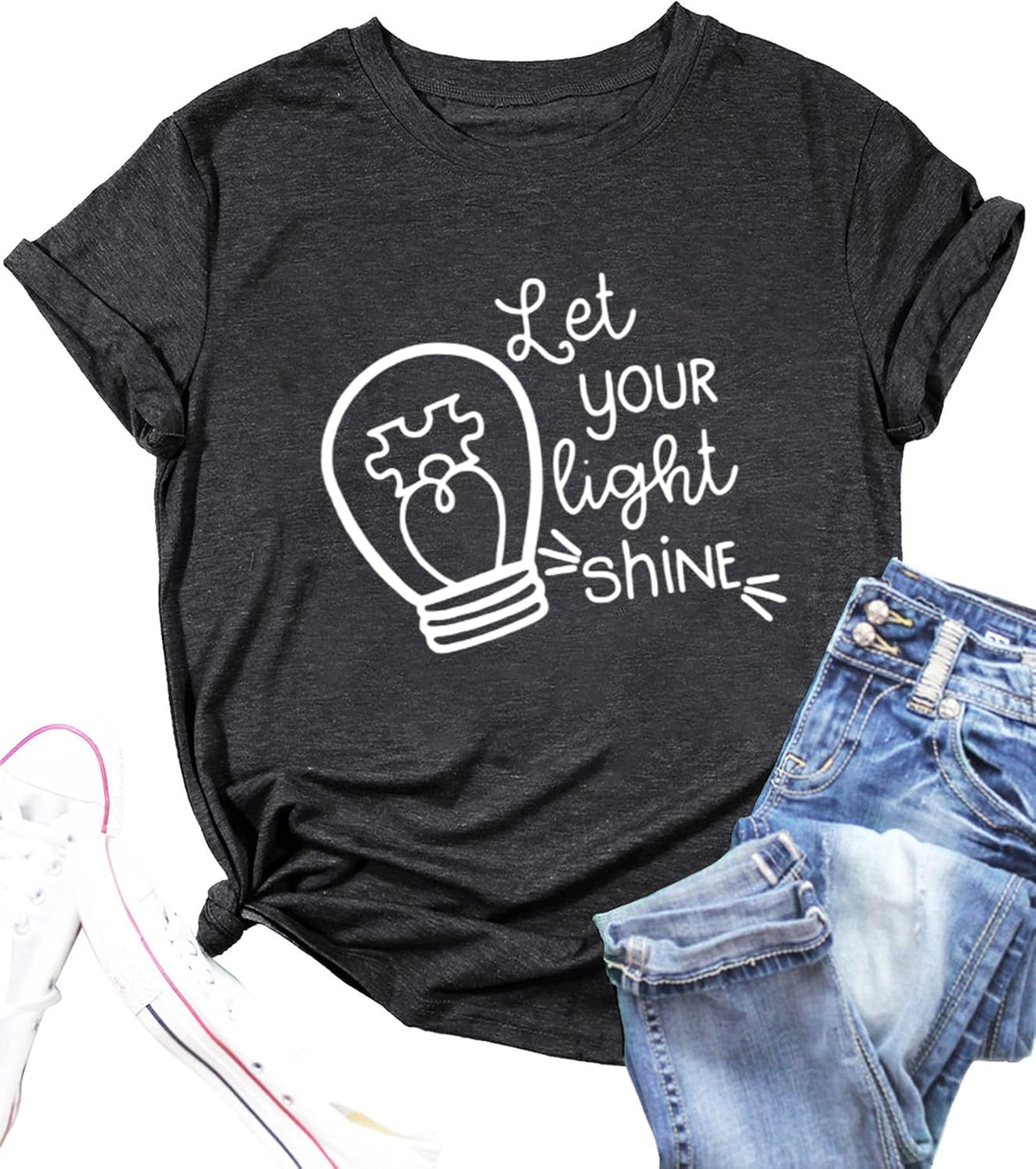 Be Kind Shirts for Women Autism Awareness T Shirts Autism Support Love Shirt Casual Graphic Tees Gifts
