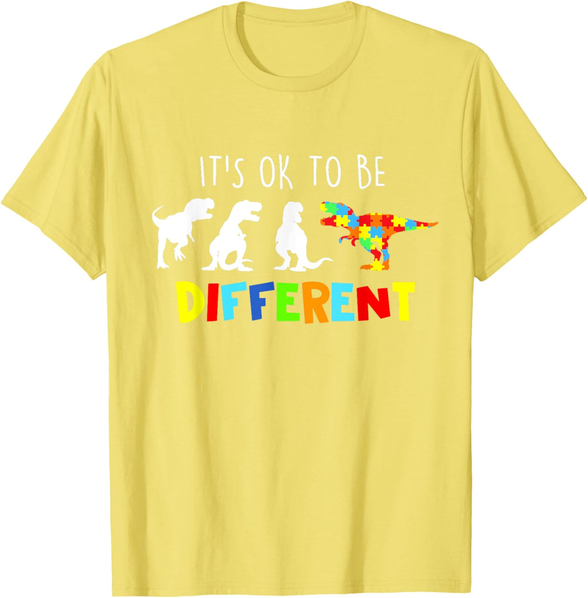 Autism Awareness Dinosaur Kid Boys Its Ok To Be Different