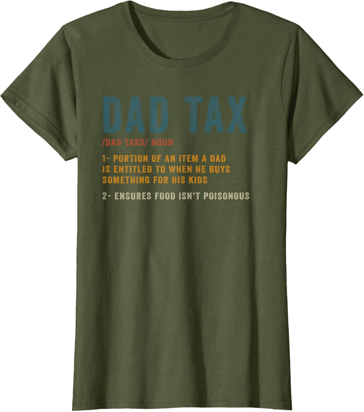 Vintage Dad Tax Definition Men Funny Father's Day