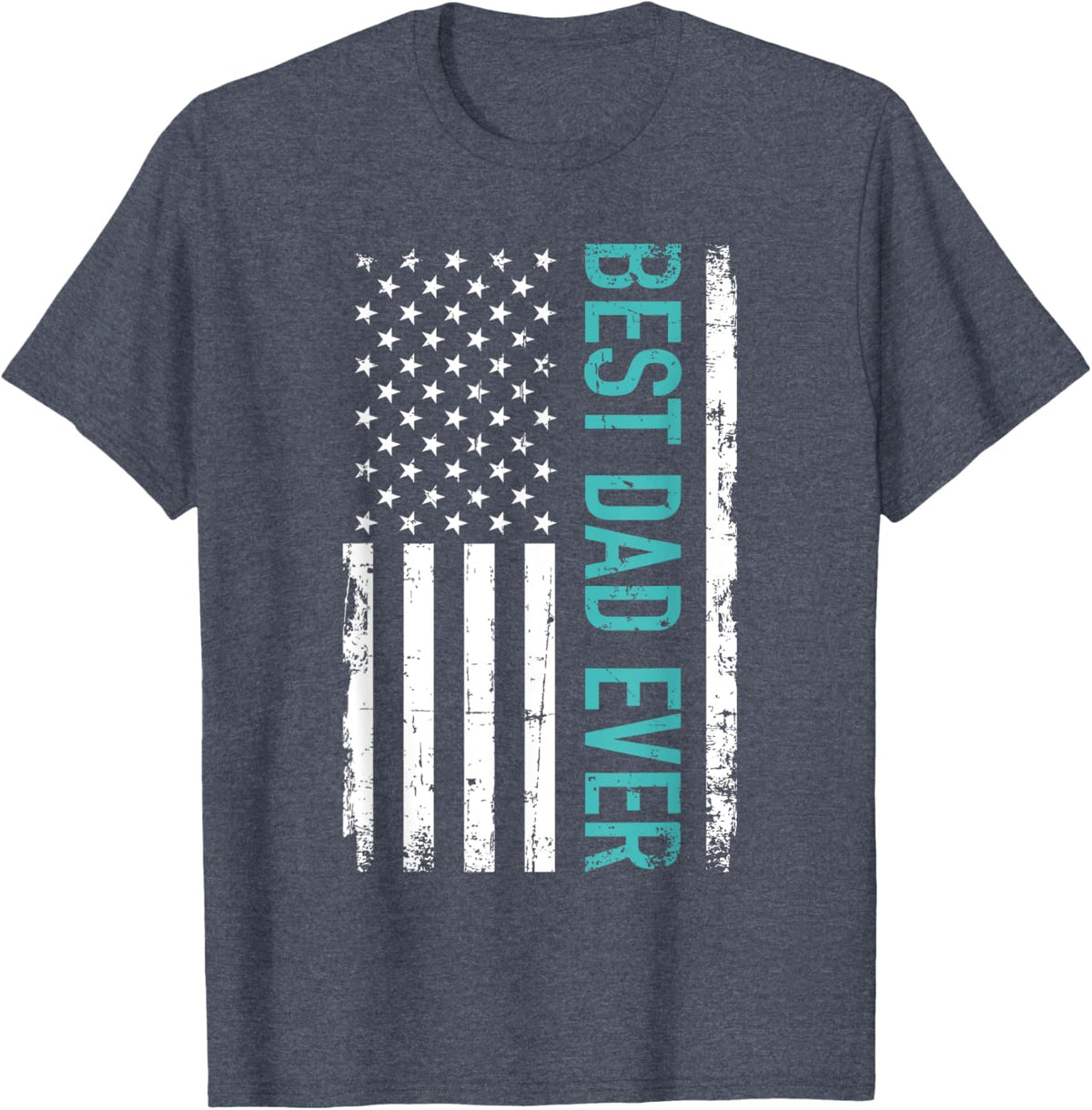 Father's day Best dad ever with US american flag Short Sleeve